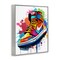 Stupell Industries Graffiti Sneaker on White Framed Giclee, design by Creative Studio